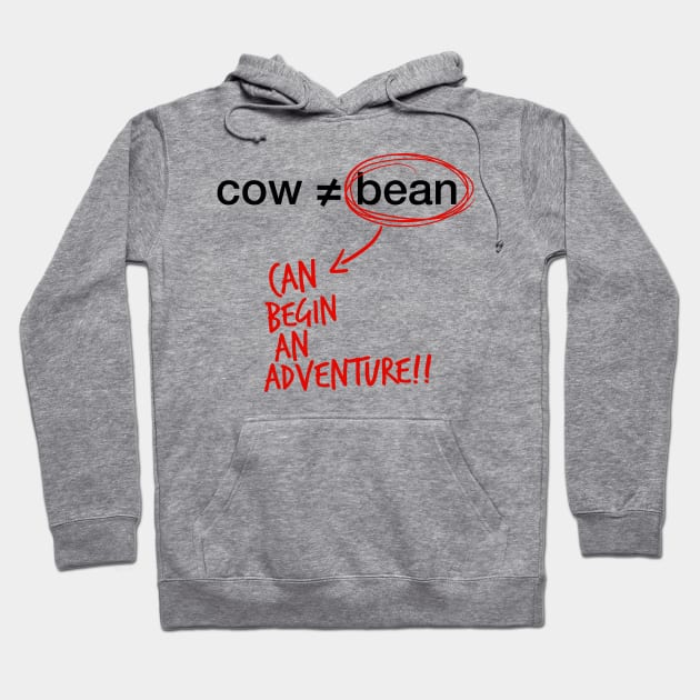 cow and bean Hoodie by byebyesally